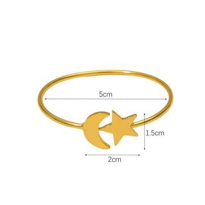 Napkin Rings Gold Moon Star for Eid Decoration